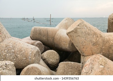 Breakwater Concrete Tetrapods Amalfi Coastal Town Stock Photo Edit Now