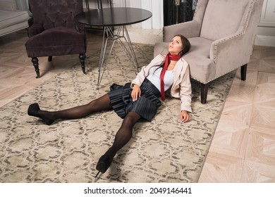 Crime Scene Strangled Business Woman Imitation Stock Photo Shutterstock