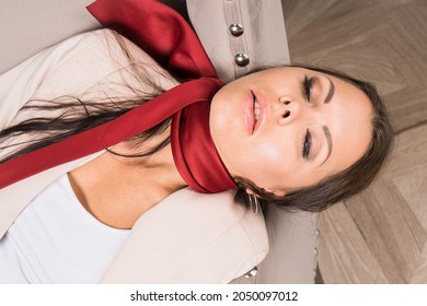 Crime Scene Strangled Business Woman Imitation Stock Photo Shutterstock