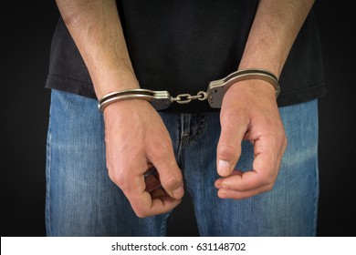 Women Criminal Handcuffs Arrested Crimes Stock Photo