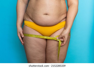 Cropped Photo Fat Plump Overweight Woman Stock Photo 2152285339