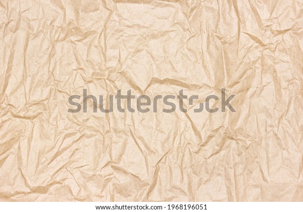 Crumpled Kraft Packing Paper Texture Recycled Stock Photo 1968196051