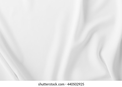 Crumpled White Fabric Texture Backgrounds Stock Photo