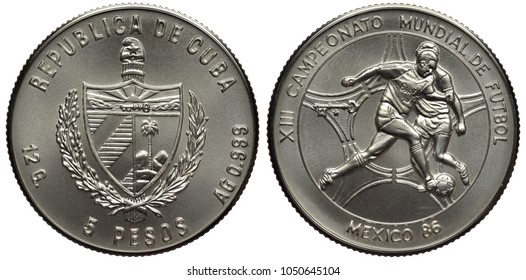 Cuba Cuban Silver Coin Five Stock Photo Shutterstock