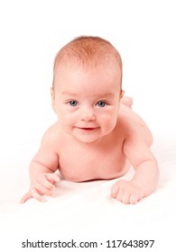 Naked Baby Over White Background库存照片520589728 Shutterstock