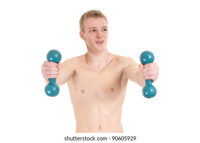 Cute Naked Guy Posing On White Stock Photo Shutterstock