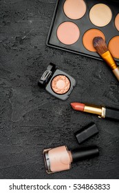 Decorative Cosmetics Nude On Dark Background Stock Photo Edit Now