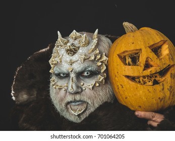 Monster Dragon Skin On Scary Face Stock Photo Edit Now 1157756068