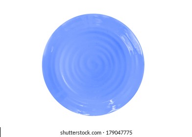 Empty Blue Dish On White Background Stock Photo Edit Now 179047775