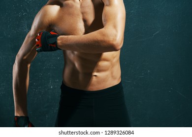 Nude Male Torso Boxing Gloves Black Shutterstock