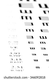 Eye Sight Test Chart Multiple Lines Stock Illustration 330087734