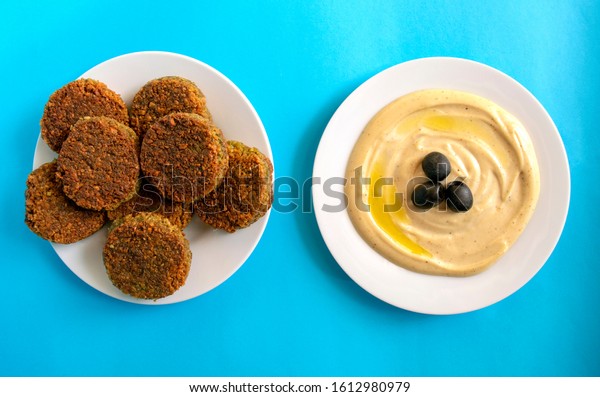 Famous Traditional Arabic Middle East Israel Cuisine Tahina Dipping