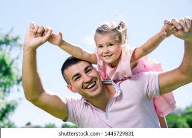 Son Seating On Father Under Beautiful Foto Stok 260365670 Shutterstock