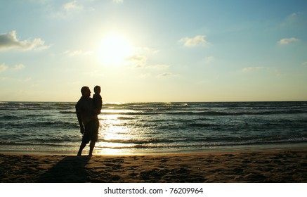 Father Son On Sunset Stock Photo Shutterstock