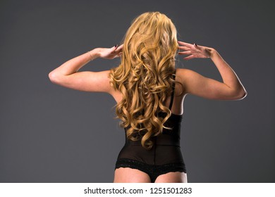 Female Long Wavy Blonde Hair Rear Stock Photo Shutterstock