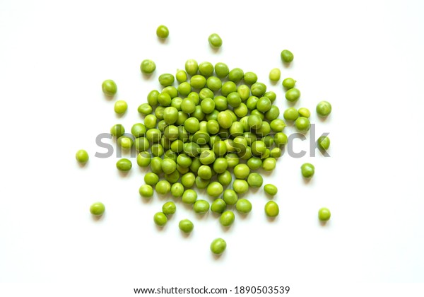 Few Green Peas Isolated On White Stock Photo 1890503539 Shutterstock