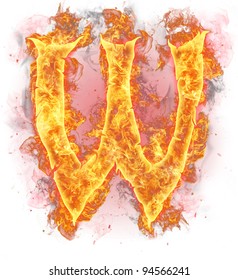 Fire Letter W Stock Photo Shutterstock