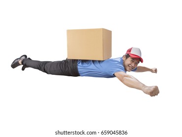 Delivery Man Flying And Images Stock Photos Vectors Shutterstock