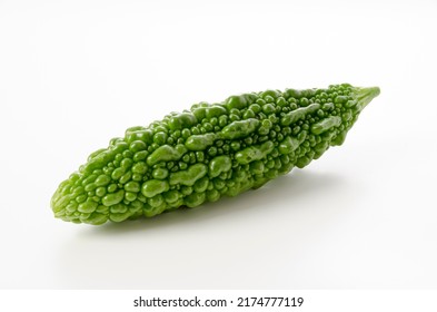 Fresh Goya Bitter Gourd On White Stock Photo 2174777119 Shutterstock