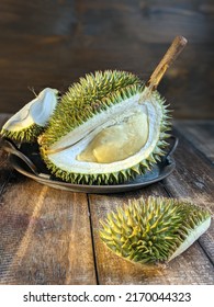 Freshly Harvested Durian Fruit Delicious Golden Stock Photo 2170044323