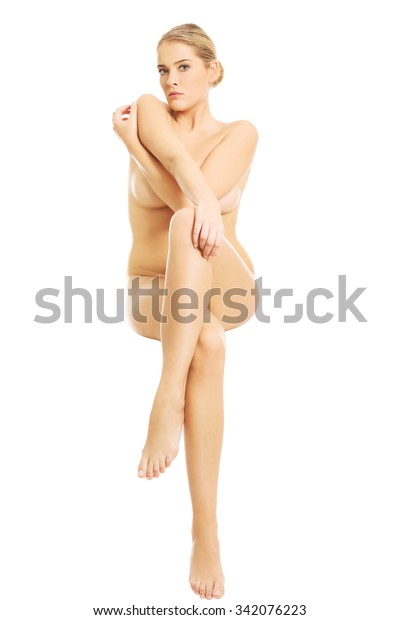 Front View Nude Woman Sitting Cross Foto Stock 342076223 Shutterstock