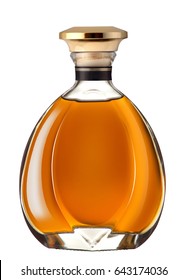 Full Brandy Bottle Isolated On White Stock Photo Shutterstock