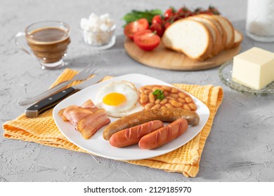 Full English Breakfast On Plate Fried Stock Photo Shutterstock