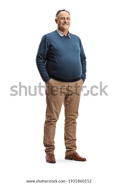 Full Length Portrait Corpulent Mature Man Stock Photo Edit Now