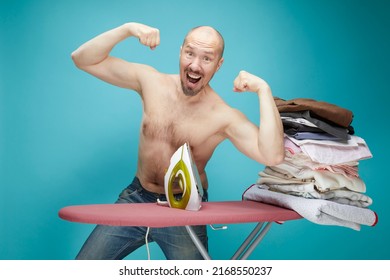 Funny Bald Man Emotions Using Electrical Stock Photo Shutterstock