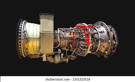 Gas Turbine Engine Power Plant Isolated Stock Photo