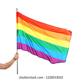 Gay Man Holding Rainbow Lgbt Flag Stock Photo Shutterstock