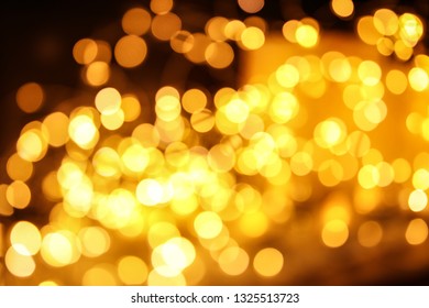 Gold Glitter Bokeh Effect On Dark Stock Photo 1325513723 Shutterstock