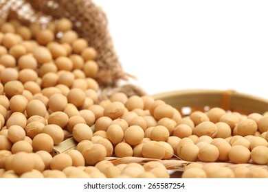 Gold Soybean Isolated On White Background Stock Photo