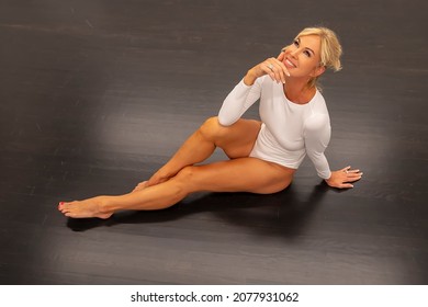 Gorgeous Blonde Model Poses Home Environment Stock Photo Edit Now