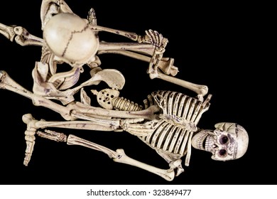 Halloween Sexskeletons Having Sex On Black Stock Photo 323849477