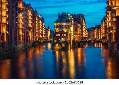 Classic View Famous Speicherstadt Warehouse District Stock Photo