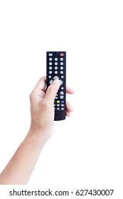 Hand Holding Television Audio Remote Control Stock Photo Edit Now