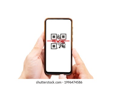 Hand Holding Smartphone Scan Qr Code Stock Photo Shutterstock