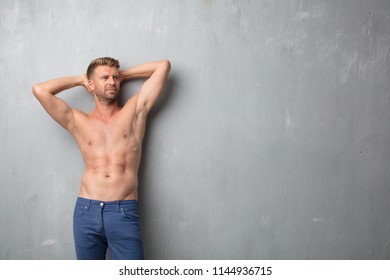 Handsome Blonde Man Nude Torso Over Stock Photo 1144936715 Shutterstock