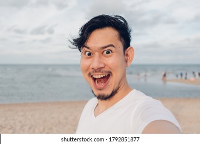 Happy Asian Man Selfie Himself While Stock Photo Shutterstock