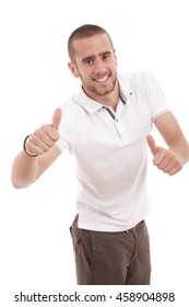 Happy Man Giving Thumbs Sign Full Stock Photo 458904898 Shutterstock