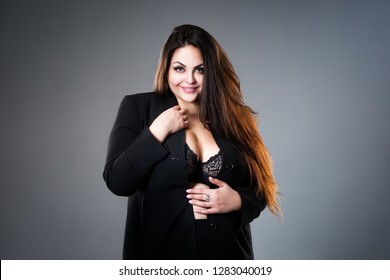 Happy Plus Size Fashion Model Sexy Stock Photo Shutterstock