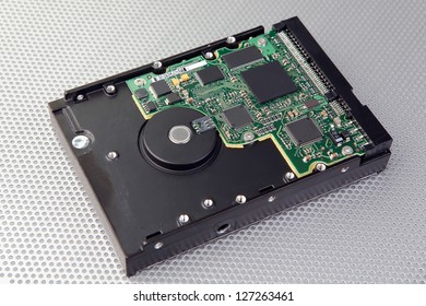 Hard Disk Drive Electronic Circuit Board Stock Photo