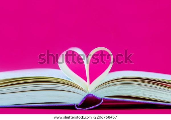 Heart Shaped Book Pages Book Curved Stock Photo Shutterstock