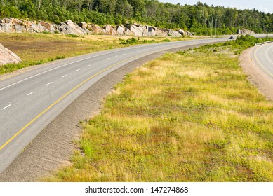 Highway Through Rock Cut Stock Photo Edit Now