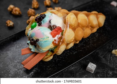 Hong Kong Bubble Waffle Ice Cream Stock Photo Shutterstock