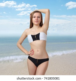 Hot Woman Sunshine Bikini On Beach Shutterstock