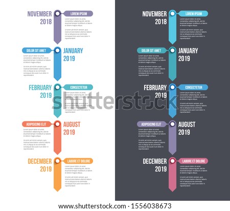 Vertical Timeline Infographic Stock Vector Images Avopix