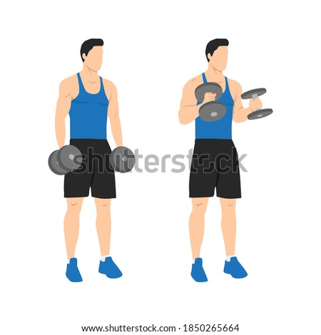 Bicep Curls Stock Vector Images Avopix