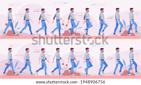 WALKING CYCLE Stock Vector Images Avopix